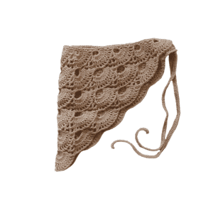 Szydełkowa chusta bandana karmelowa