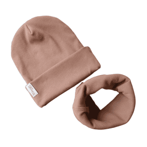Czapka z kominem mokka