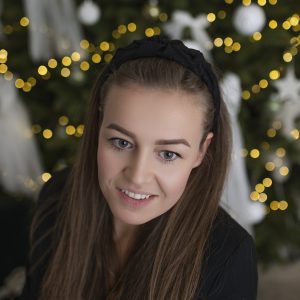 Opaska Marszczona czarna z połyskiem