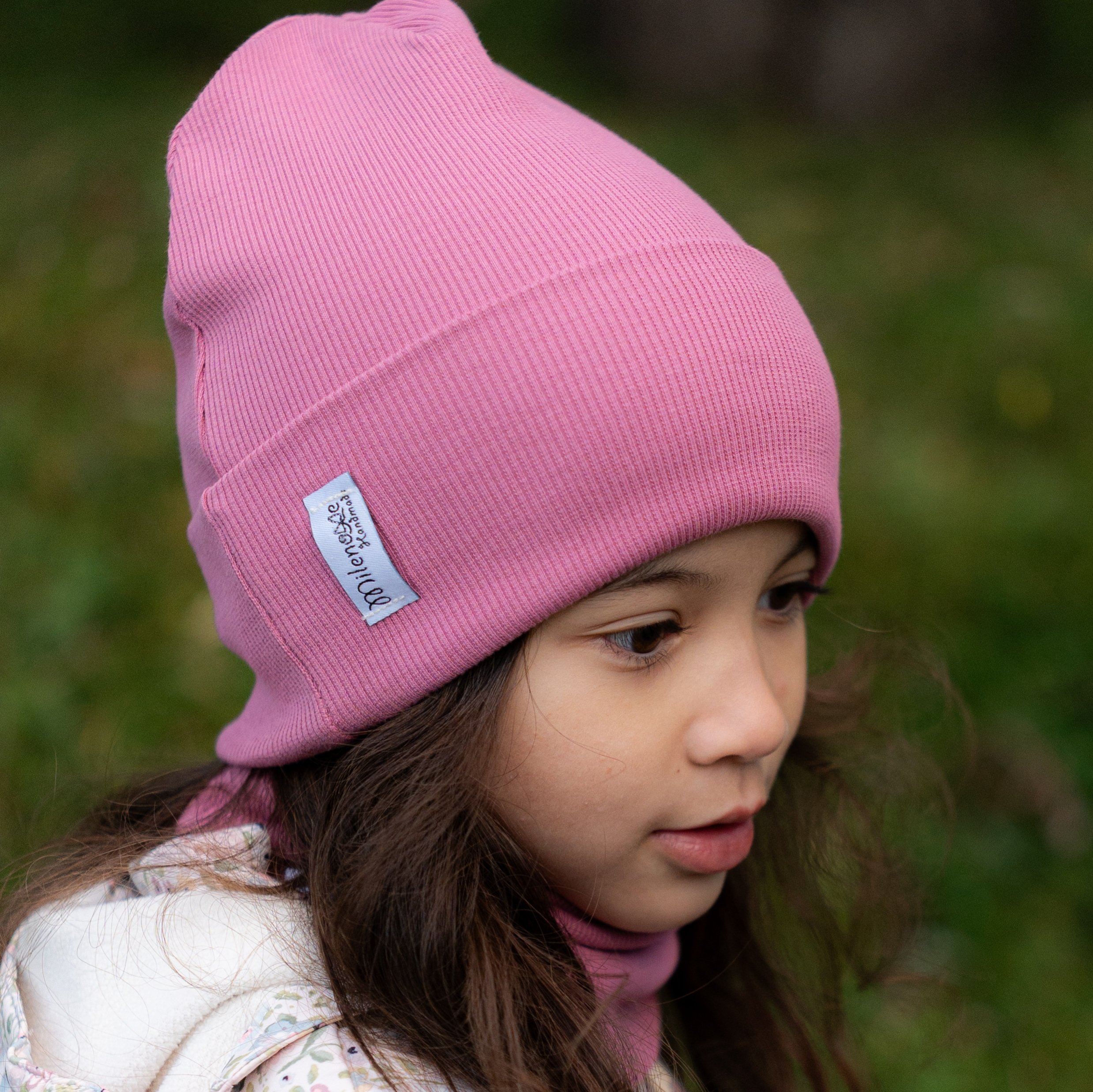 Komplet czapka z kominem w kolorze Wild Rose