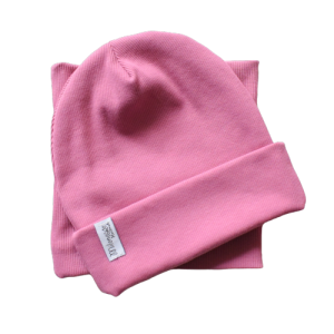 Komplet czapka z kominem w kolorze Wild Rose