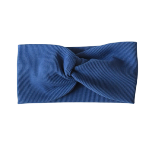Opaska przeplatana denim blue