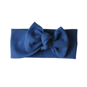 Opaska z kokardą denim blue
